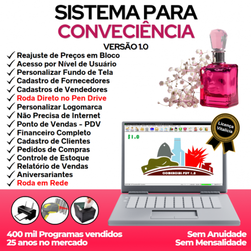 Sistema para Conveniência com Pdv Frente de Caixa com Estoque e Financeiro v1.0 - Fpqsystem 658217