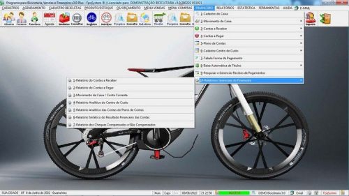 Sistema para Loja de Bicicletaria com Serviços Vendas Estoque e Financeiro v3.0 Plus 682275