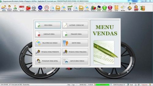 Sistema para Loja de Bicicletaria com Serviços Vendas Estoque e Financeiro v3.0 Plus 682289