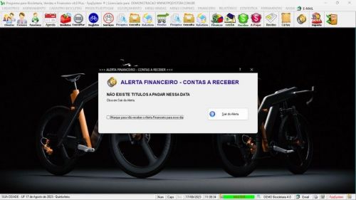 Sistema para Loja de Bicicletaria com Serviços Vendas Estoque e Financeiro v4.0 Plus 682007