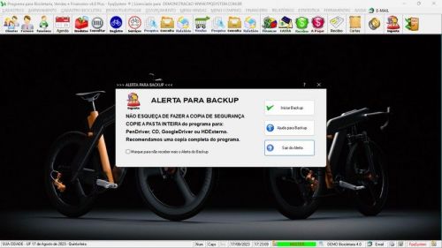 Sistema para Loja de Bicicletaria com Serviços Vendas Estoque e Financeiro v4.0 Plus 682008