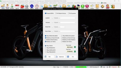Sistema para Loja de Bicicletaria com Serviços Vendas Estoque e Financeiro v4.0 Plus - Fpqsystem 682018