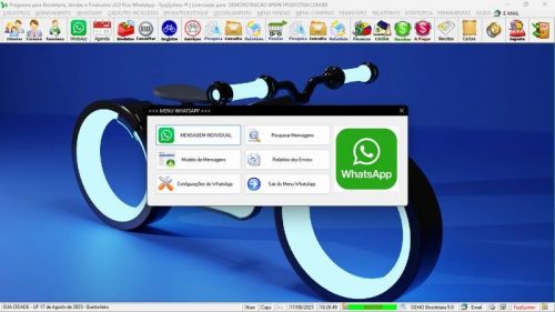 Sistema para Loja de Bicicletaria com Serviços Vendas Estoque e Financeiro v5.0 Plus Whatsapp 682062
