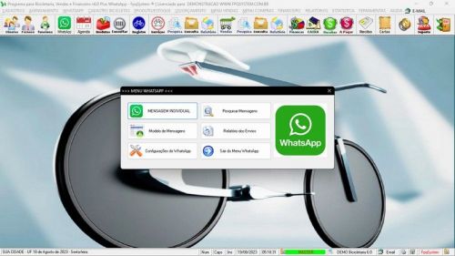 Sistema para Loja de Bicicletaria com Serviços Vendas Estoque e Financeiro v6.0 Plus Whatsapp 682122