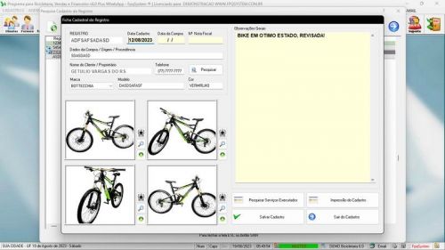 Sistema para Loja de Bicicletaria com Serviços Vendas Estoque e Financeiro v6.0 Plus Whatsapp - Fpqsystem 682133
