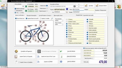 Sistema para Loja de Bicicletaria com Serviços Vendas Estoque e Financeiro v6.0 Plus Whatsapp 682136