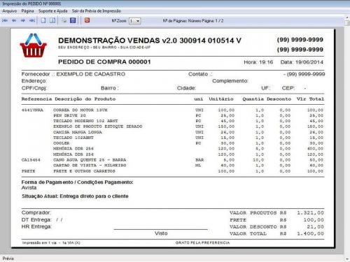 Sistema para Loja de Calçados com Controle de Estoque Pedido de Vendas e Financeiro v2.0 - Fpqsystem 662211