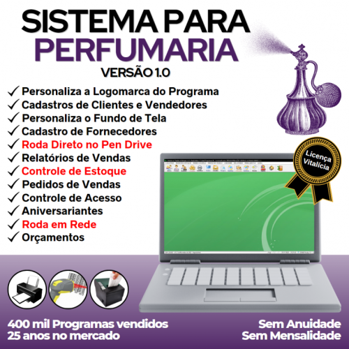 Sistema para Perfumaria com Controle de Estoque e Pedido de Vendas v1.0 - Fpqsystem 658559