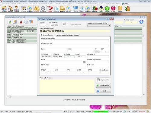 Sistema para Salão de Beleza Agendamento Financeiro v4.0 Plus - Fpqsystem 661564