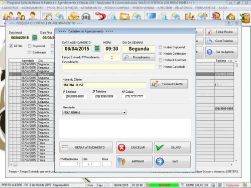 Sistema para Salão de Beleza com Agendamento v2.0 - Fpqsystem 661650