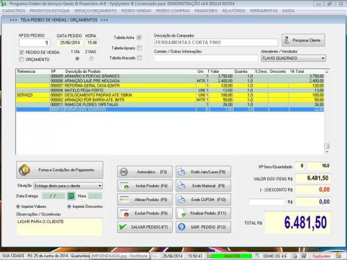 Sistema Para Serviços de Eletricista e Orçamentos Financeiro V4.6 - Fpqsystem 664630