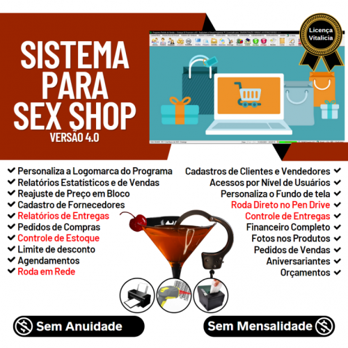 Sistema para Sex Shop com Controle de Estoque Pedido de Vendas e Financeiro v4.0 Plus - Fpqsystem 662941