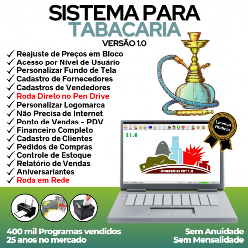 Sistema Pdv Frente de Caixa para Tabacaria com Estoque e Financeiro v1.0 - Fpqsystem 658219