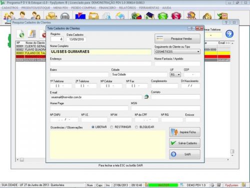 Sistema Pdv Frente de Caixa para Tabacaria com Estoque e Financeiro v1.0 - Fpqsystem 658222