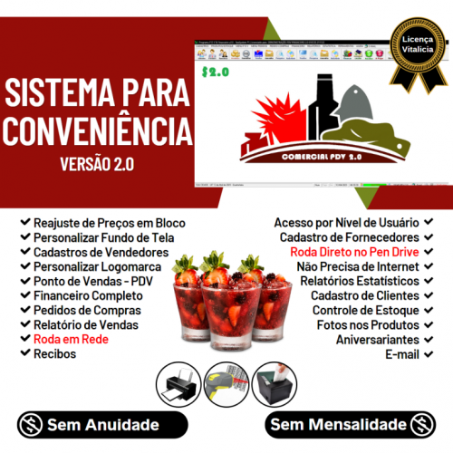 Sistema Pdv Para Conveniência Estoque e Financeiro 2.0 Plus - Fpqsystem 661836