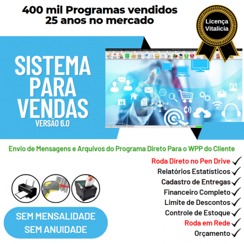 Sistema Pedido de Vendas e Estoque com Financeiro v6.0 Plus  Whatsapp - Fpqsystem 659572