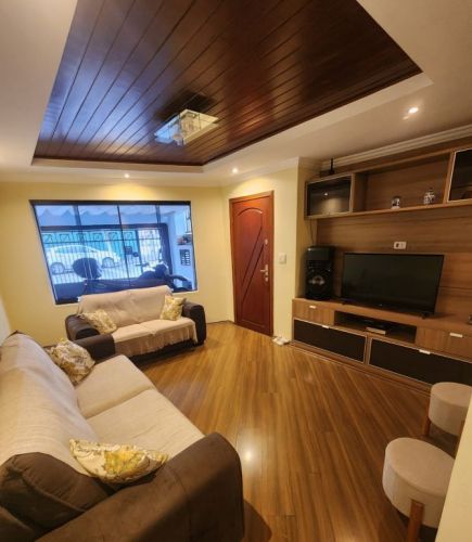 Sobrado à venda na V.américa em Santo André 3 dorm. 1 suíte com closet 2 vgs. 180m² 767978