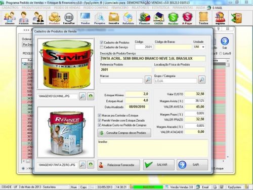 Software Controle de Estoque Pedido de Vendas e Financeiro v3.0 Plus - Fpqsystem 659727