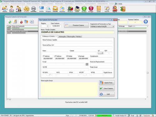Software Controle de Estoque Pedido de Vendas e Financeiro v4.0 Plus - Fpqsystem 659675