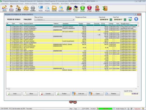 Software Gerenciar Representação Pedidos e Financeiro V2.0 - Fpqsystem  409188