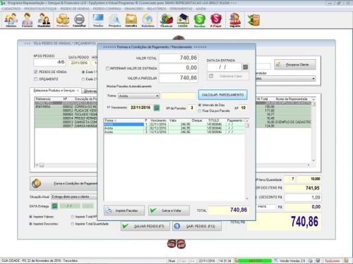 Software Gerenciar Representação Pedidos e Financeiro V2.0 - Fpqsystem  409194