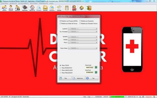 Software Ordem de Serviço Assistência Técnica Celular v1.0 - Fpqsystem 660790
