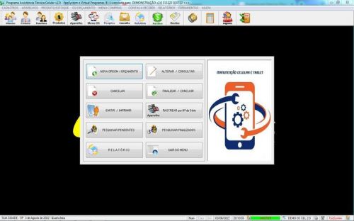 Software Ordem de Serviço Assistência Técnica Celular v2.0 - Fpqsystem 660762