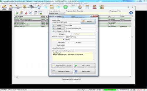 Software Ordem de Serviço Assistência Técnica Celular v2.0 - Fpqsystem 660768