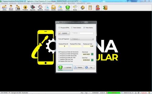 Software Ordem de Serviço Assistência Técnica Celular v2.0 - Fpqsystem 660770