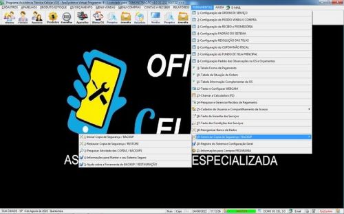 Software Ordem de Serviço Assistência Técnica Celular v3.0 - Fpqsystem 660719