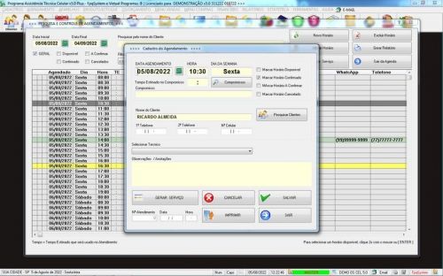 Software Ordem de Serviço Assistência Técnica Celular Vendas Financeiro Estatística v5.0 - Fpqsystem 660645