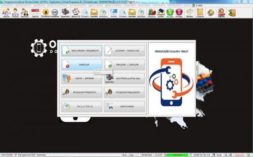 Software Ordem de Serviço Assistência Técnica Celular Vendas Financeiro Estatística v5.0 - Fpqsystem 660646