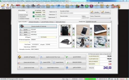 Software Ordem de Serviço Assistência Técnica Celular Vendas Financeiro Estatística v5.0 - Fpqsystem 660647