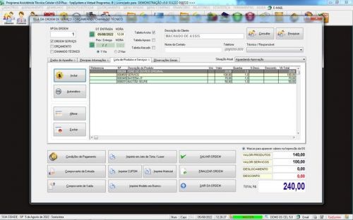 Software Ordem de Serviço Assistência Técnica Celular Vendas Financeiro Estatística v5.0 - Fpqsystem 660648