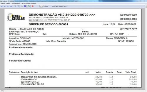 Software Ordem de Serviço Assistência Técnica Celular Vendas Financeiro Estatística v5.0 - Fpqsystem 660649