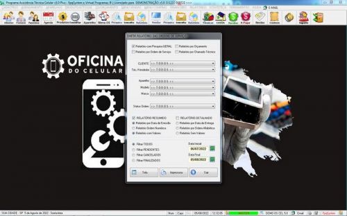 Software Ordem de Serviço Assistência Técnica Celular Vendas Financeiro Estatística v5.0 - Fpqsystem 660656