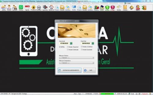 Software Ordem de Serviço Assistência Técnica Celular Vendas Financeiro Estatística Whatsapp v6.0 - Fpqsystem 660604