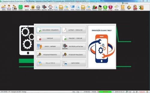 Software Ordem de Serviço Assistência Técnica Celular Vendas Financeiro Estatística Whatsapp v6.0 - Fpqsystem 660607