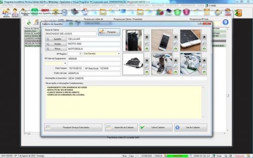 Software Ordem de Serviço Assistência Técnica Celular Vendas Financeiro Estatística Whatsapp v6.0 - Fpqsystem 660611