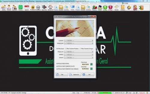 Software Ordem de Serviço Assistência Técnica Celular Vendas Financeiro Estatística Whatsapp v6.0 - Fpqsystem 660615