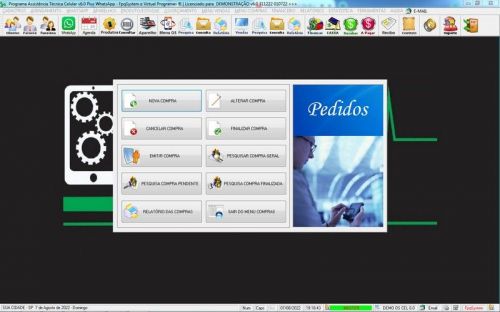 Software Ordem de Serviço Assistência Técnica Celular Vendas Financeiro Estatística Whatsapp v6.0 - Fpqsystem 660616