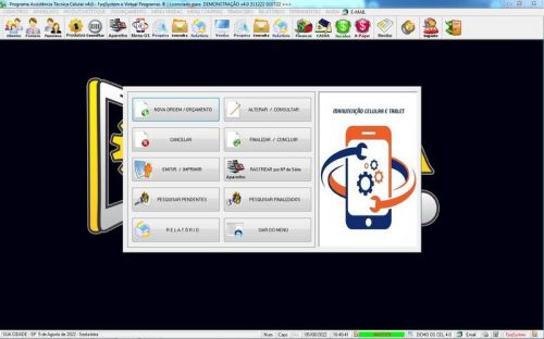 Software Ordem de Serviço Assistência Técnica Celular Vendas Financeiro v4.0 - Fpqsystem 660687