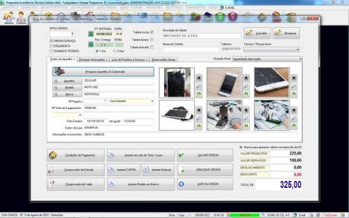 Software Ordem de Serviço Assistência Técnica Celular Vendas Financeiro v4.0 - Fpqsystem 660688