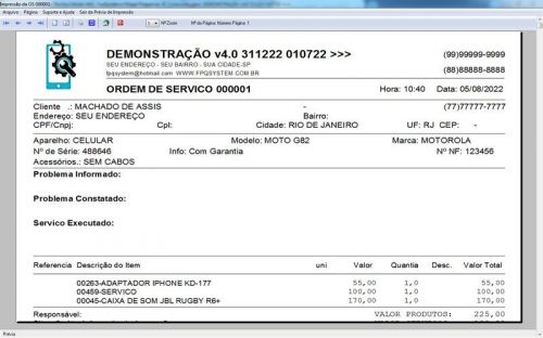 Software Ordem de Serviço Assistência Técnica Celular Vendas Financeiro v4.0 - Fpqsystem 660689