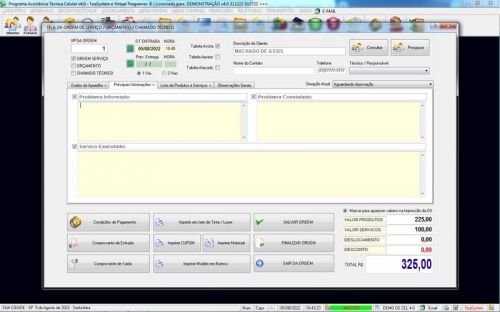 Software Ordem de Serviço Assistência Técnica Celular Vendas Financeiro v4.0 - Fpqsystem 660690