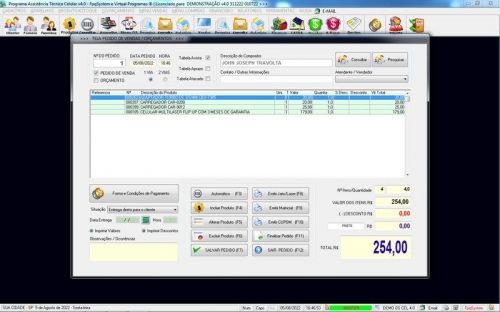 Software Ordem de Serviço Assistência Técnica Celular Vendas Financeiro v4.0 - Fpqsystem 660693