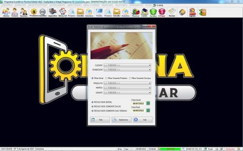 Software Ordem de Serviço Assistência Técnica Celular Vendas Financeiro v4.0 - Fpqsystem 660696