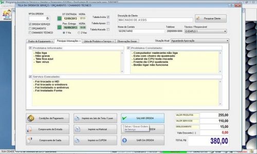 Software Ordem de Serviço Assistência Técnica Vendas e Financeiro v5.0 - Fpqsystem 660178