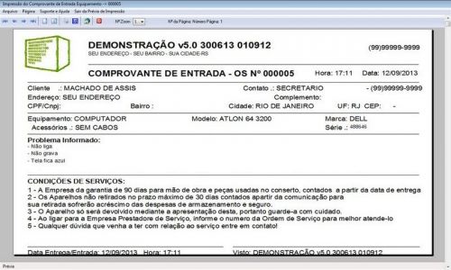 Software Ordem de Serviço Assistência Técnica Vendas e Financeiro v5.0 - Fpqsystem 660182