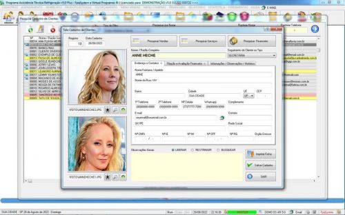 Software ordem de serviço de refrigeração com Vendas Financeiro e Mensagem v5.0 - Fpqsystem 660036